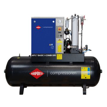 Screw Compressor APS 7 Basic i-Combi Dry 10 bar 7.5 KM/5.5 kW 780 l/min 500 l with adsorption dryer 60036-OFAG4I