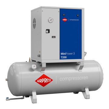 MiniPower 3 T200 csavarkompresszor | 3,0 LE / 2,2 kW | 325 L/perc | 200 L