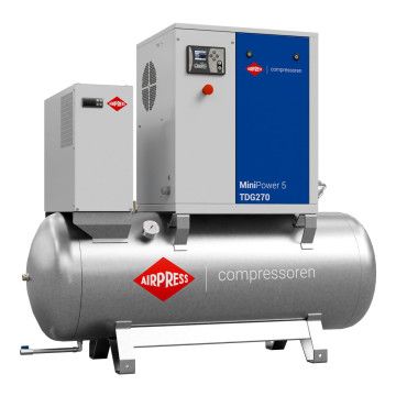 MiniPower 5 TDG270 csavarkompresszor | 5.5 LE / 4.0 kW | 485 L/perc | 270 L horganyzott