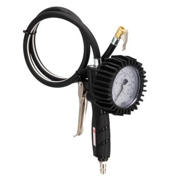 Professzionális pumpáló pisztoly nyomásmérővel 12 bar és 90 cm-es tömlővel