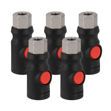 Biztonsági gyorscsatlakozó 1/4” belső menettel 5 db.